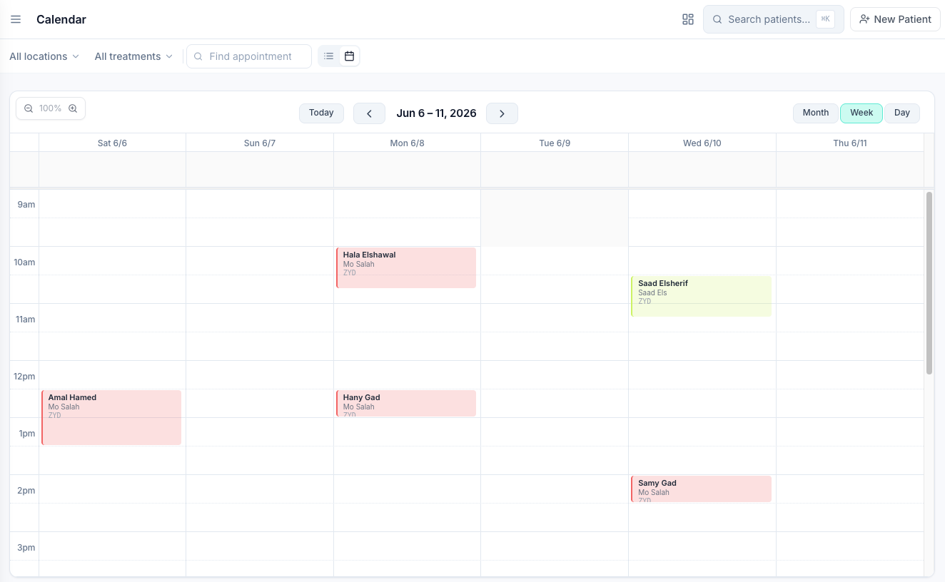 cliniqflow dashboard